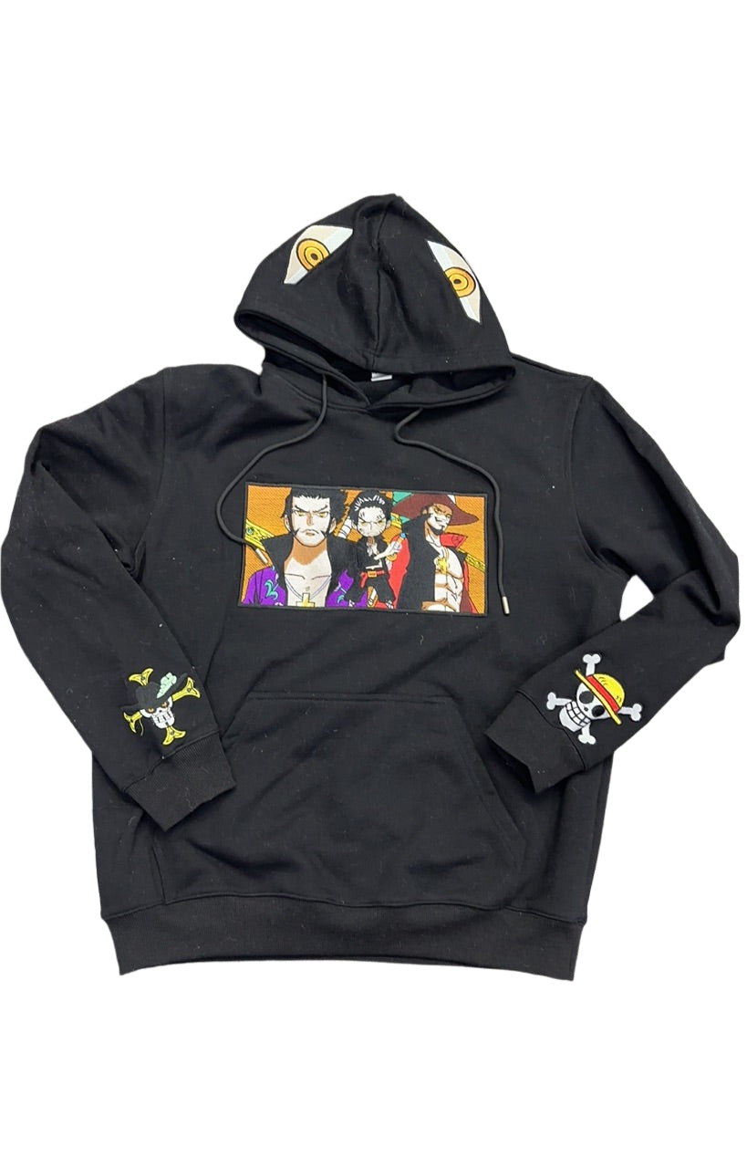 Hawk Eye Mihawk Embroidered Black Hoodie