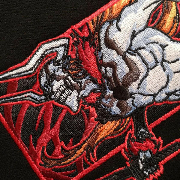 Hollow Transformation: Ichigo Kurosaki Bleach Anime Embroidered Hoodie Collection.