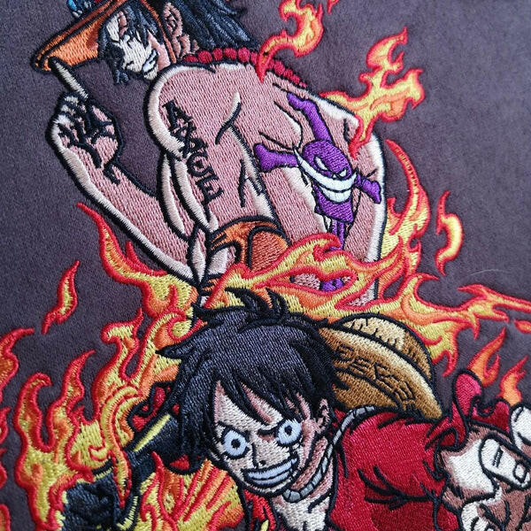 Luffy x Ace: 'The Brothers' Dark Hoodie Collection.