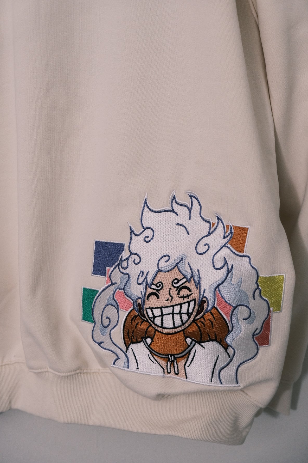 Legendary Luffy Gear 5 Face Embroidered Hoodie