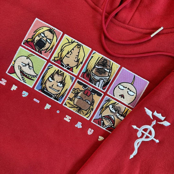 Ed Faces Embroidered Hoodie