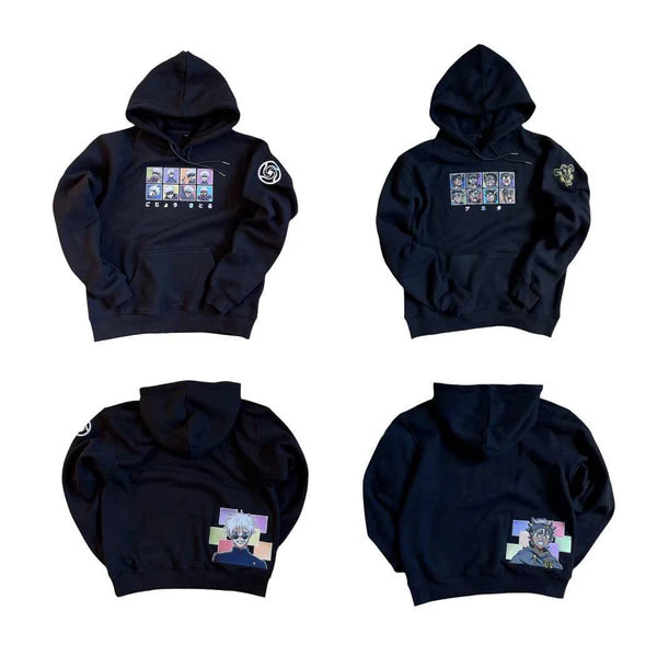 Gojo Faces Embroidered Hoodie