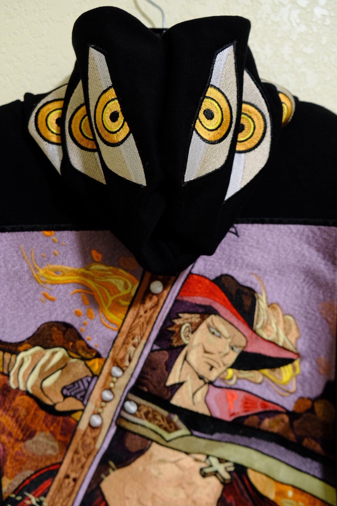 Hawk Eye Mihawk Embroidered Black Hoodie