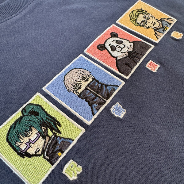 JJ K Face Characters Embroidered T-shirts