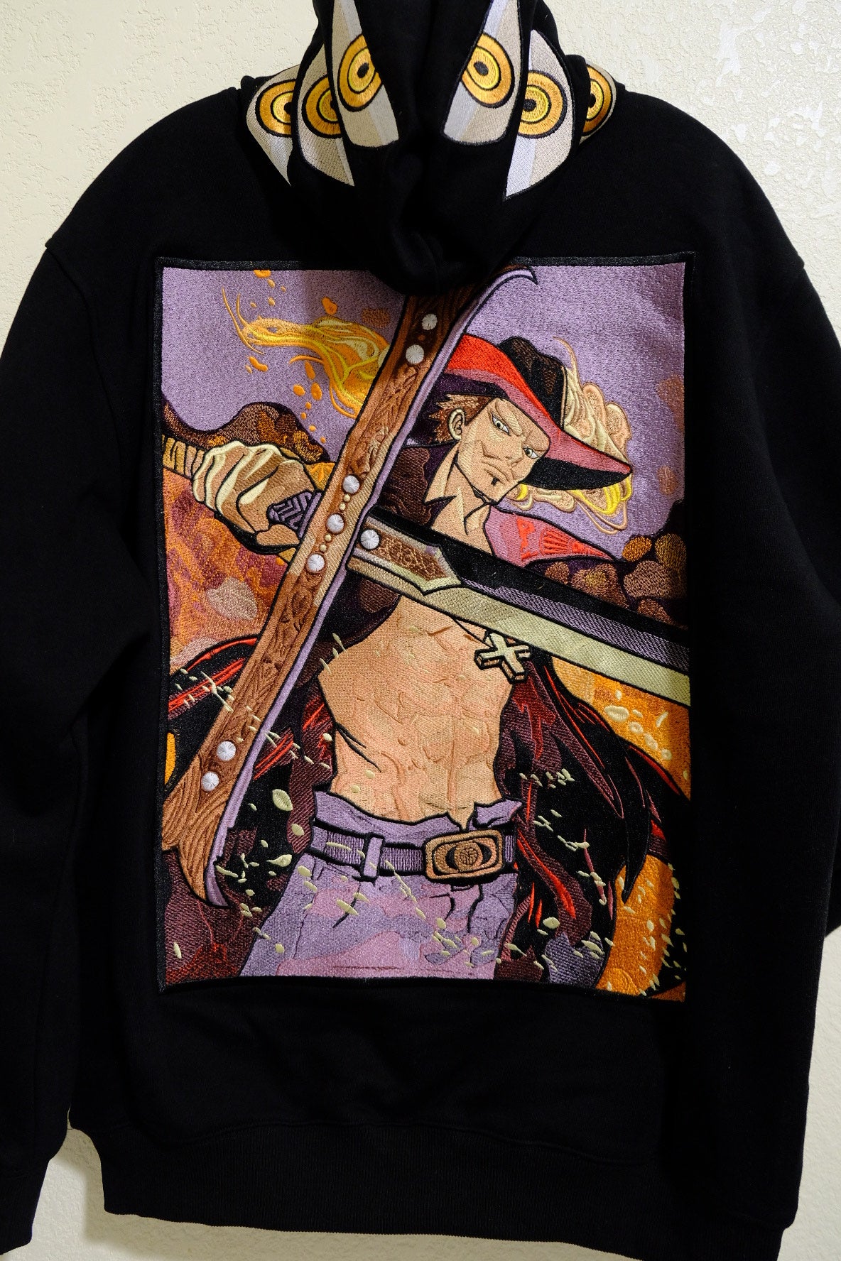 Hawk Eye Mihawk Embroidered Black Hoodie