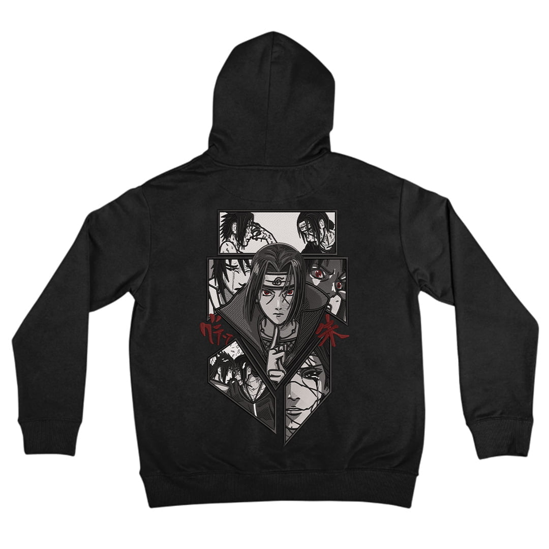 Itachi Uchiha "Shadow of the Sharingan" Embroidered Hoodie