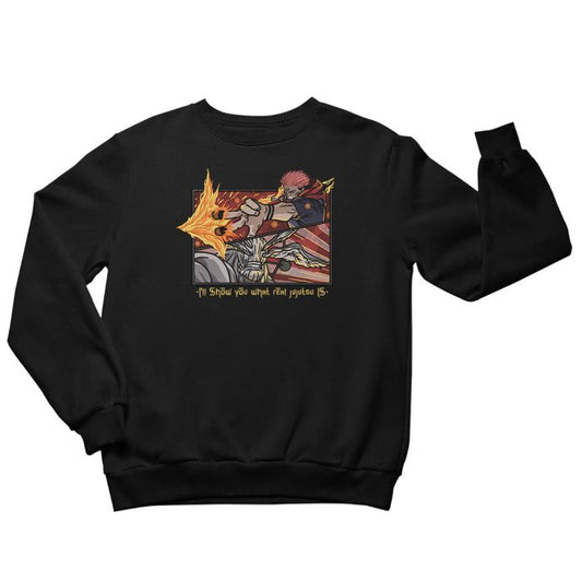 Epic Sukuna vs. Mahoraga Embroidered Sweatshirt – King of Curses Clash