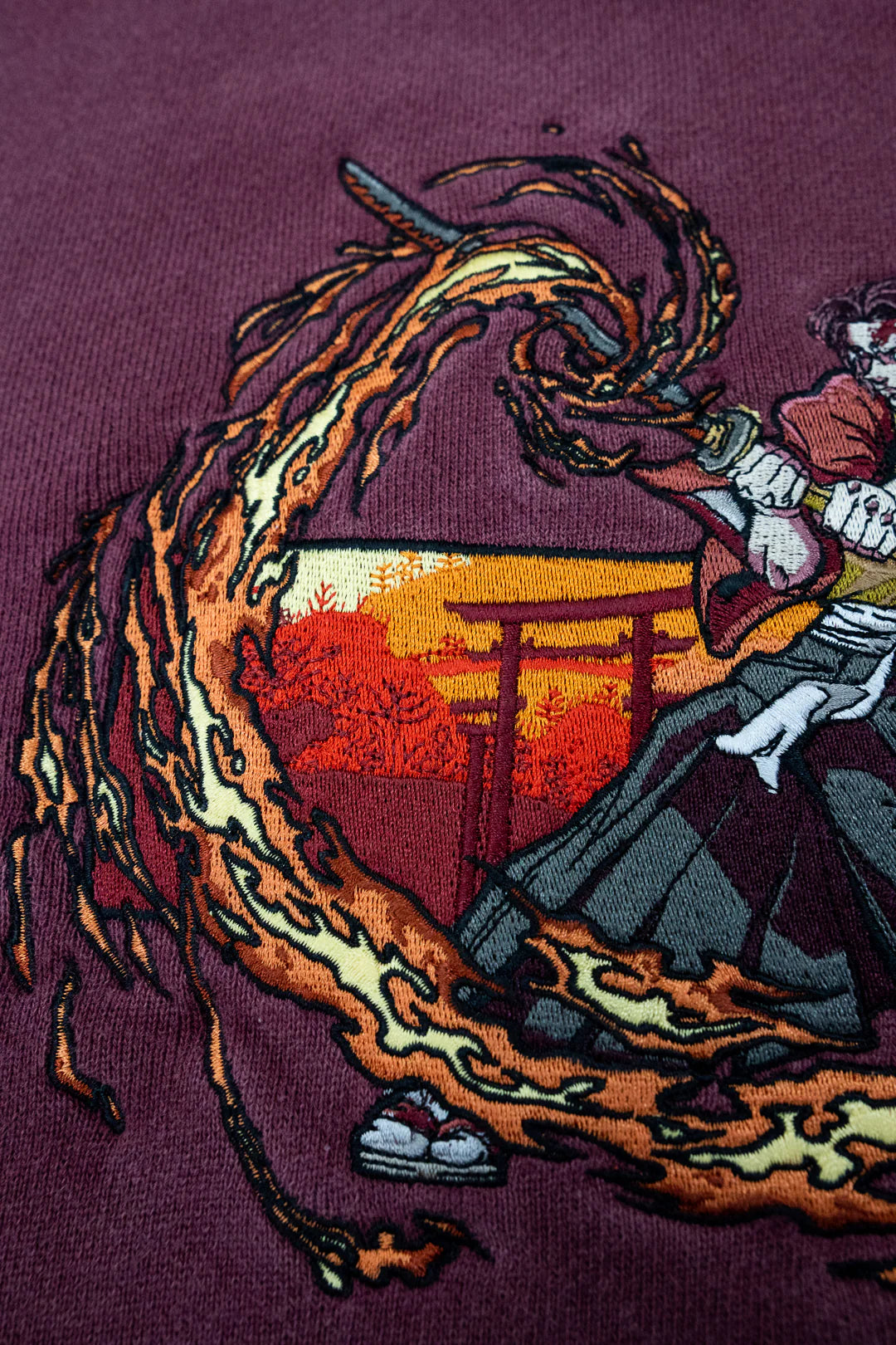 YoriIchi's Sun Breathing: Demon Slayer Anime Embroidered Hoodie.