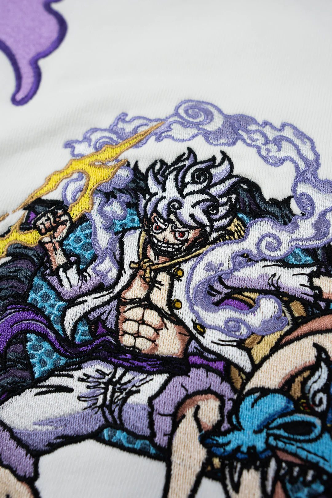 Luffy Gear 5 x Kaido: Anime Embroidered Hoodie