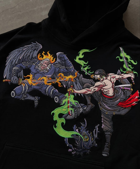 Luffy's Crew vs Kaido's Crew "KING VS ZORO" Embroidery Hoodie