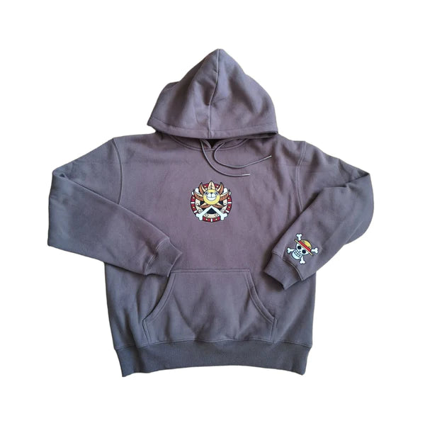 Strawhat Pirates Crew: Sunny One Piece Embroidered Hoodie Collection.