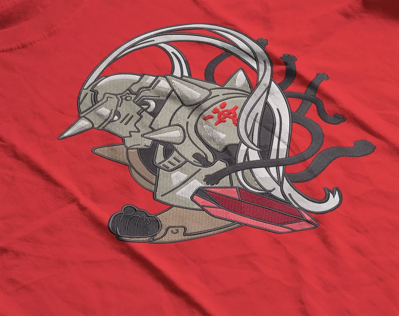 Alphonse Elric Embroidered T-Shirt – Armor of Brotherhood