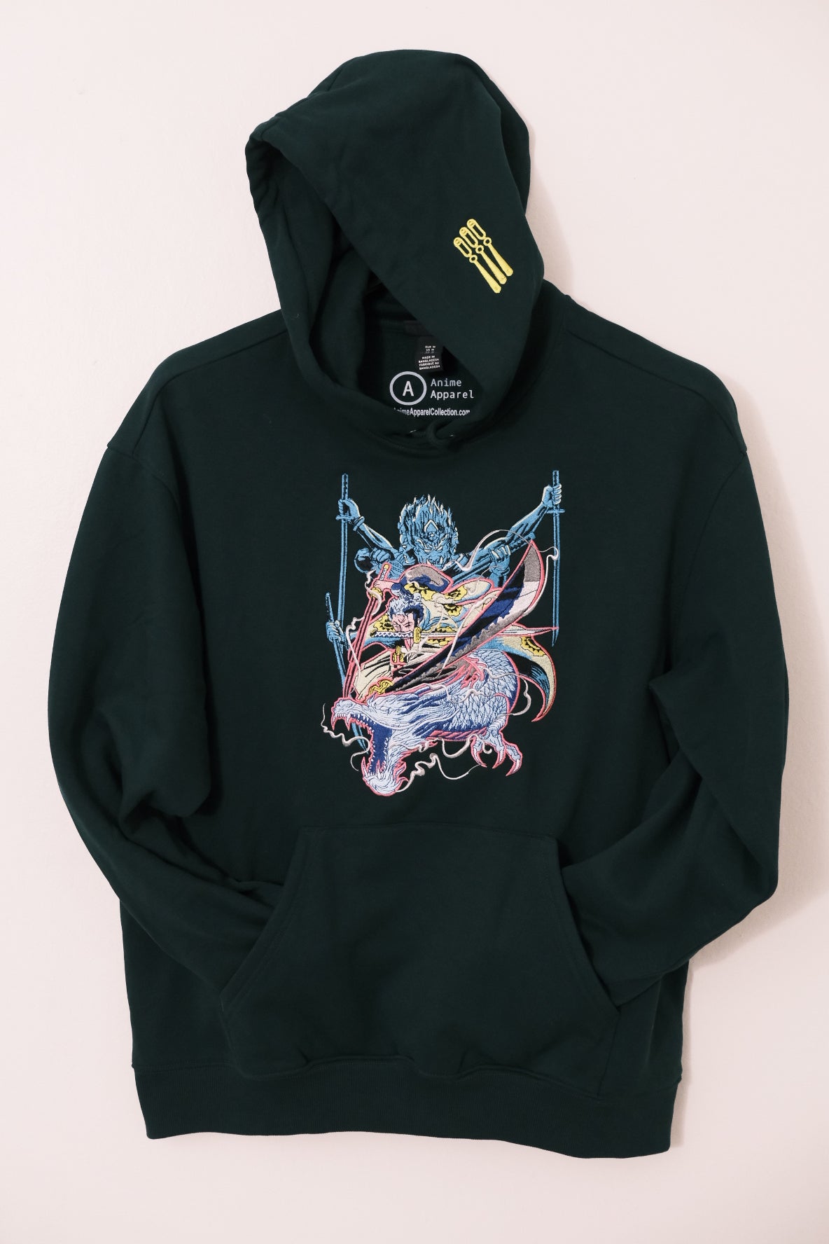 Zoro Dragon Twister Swordstyle Embroidered Hoodie