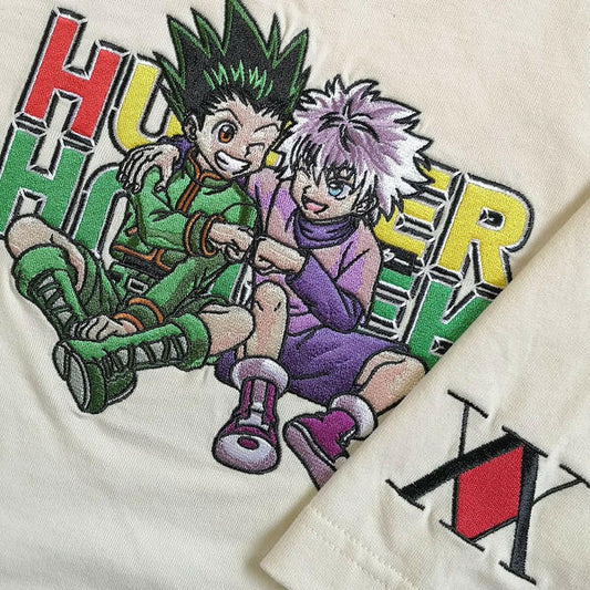 GON X KILLUA "FRIENDSHIP” TEE HUNTER X HUNTER Anime Embroidered Shirts Collection - XS - S - M - L - XL - 2XL - 3XL