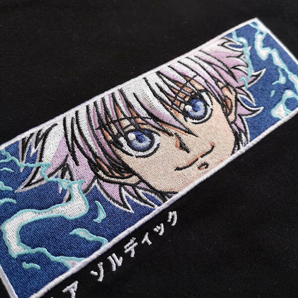 Killua's "Lightning" Tee Hunter x Hunter Anime Embroidered Shirts Collection - XS - S - M - L - XL - 2XL - 3XL